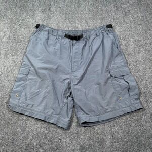REI Men XL Gray Nylon Cargo Hiking Zip Off Shorts Belted Outdoor Trail Quick Dry